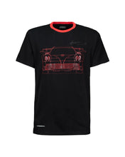 將圖片載入圖庫檢視器 HUAYRA ROADSTER BC 男士T-SHIRT 剪影 - 黑
